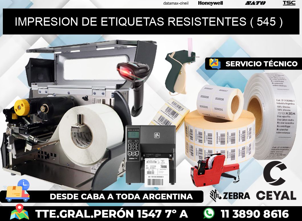 IMPRESION DE ETIQUETAS RESISTENTES ( 545 )