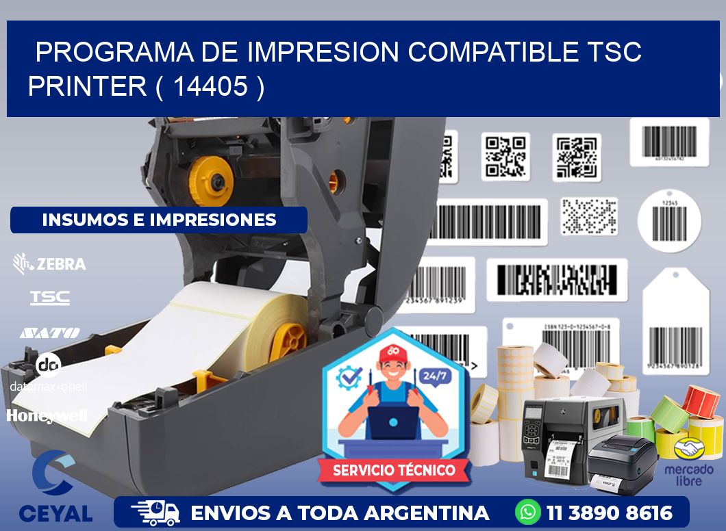 PROGRAMA DE IMPRESION COMPATIBLE TSC PRINTER ( 14405 )