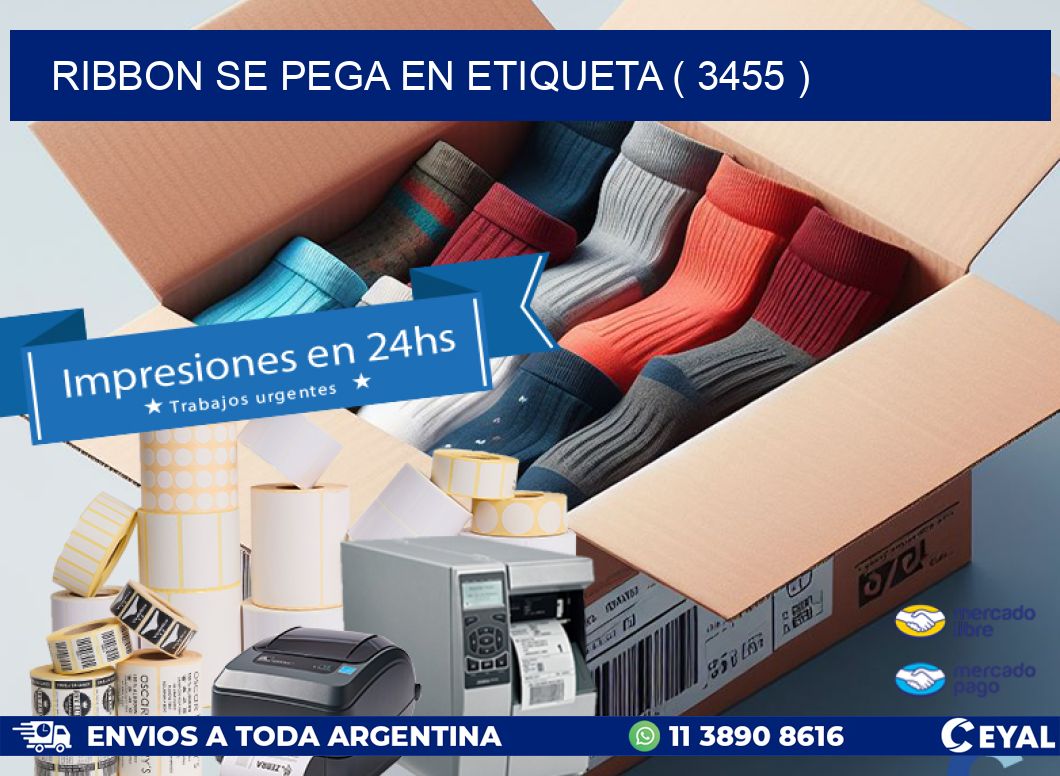 RIBBON SE PEGA EN ETIQUETA ( 3455 )