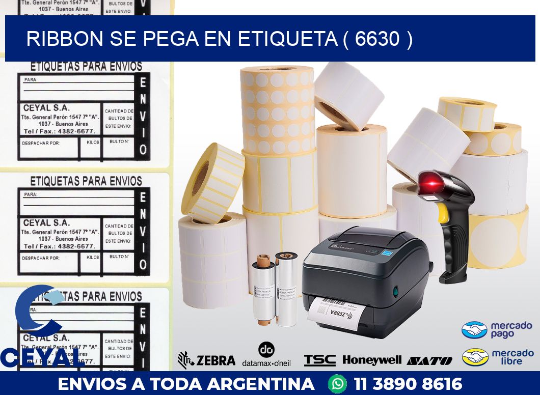RIBBON SE PEGA EN ETIQUETA ( 6630 )