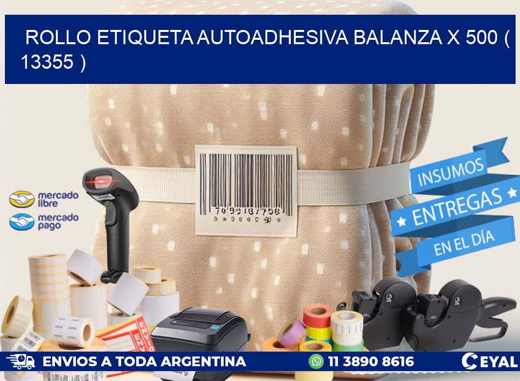 ROLLO ETIQUETA AUTOADHESIVA BALANZA X 500 ( 13355 )