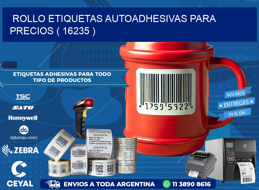 ROLLO ETIQUETAS AUTOADHESIVAS PARA PRECIOS ( 16235 )