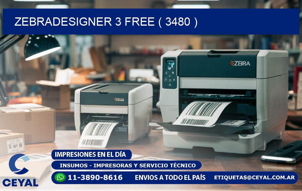ZEBRADESIGNER 3 FREE ( 3480 )