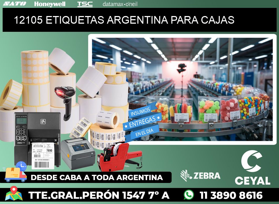 12105 ETIQUETAS ARGENTINA PARA CAJAS