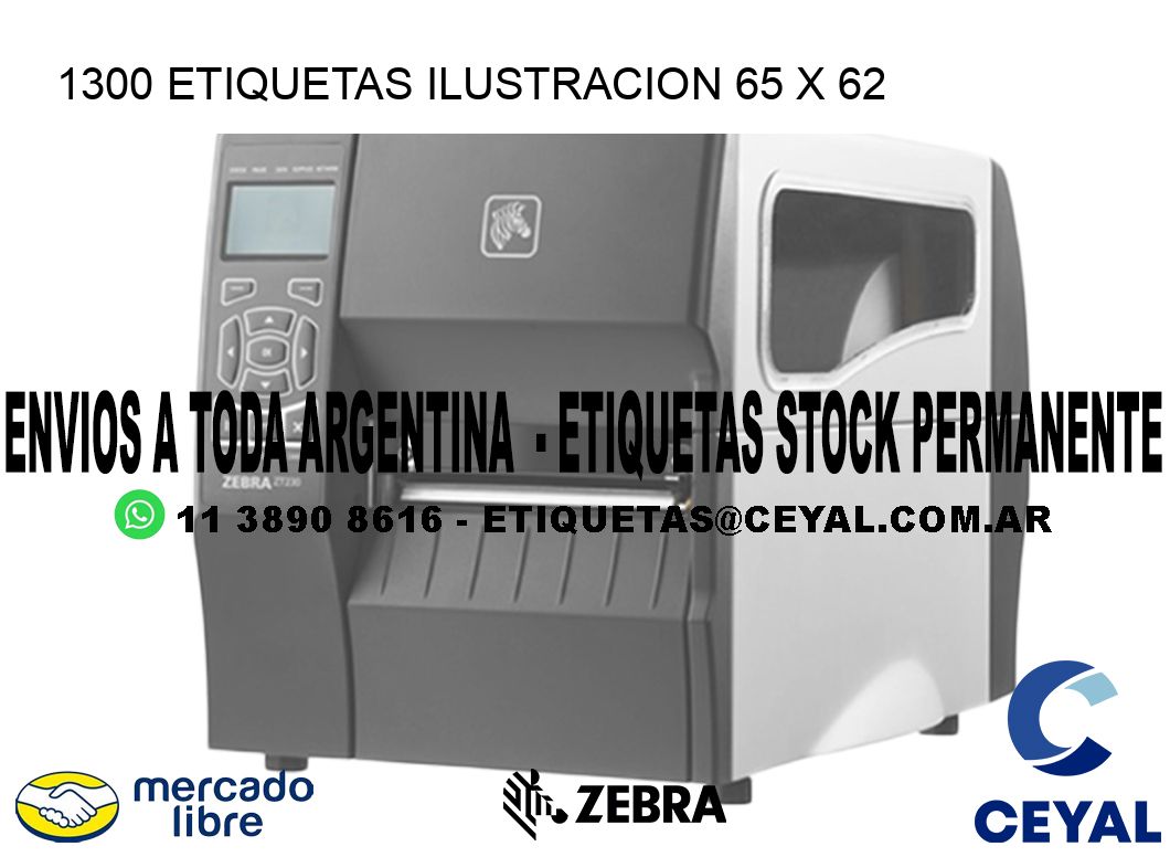 1300 ETIQUETAS ILUSTRACION 65 x 62