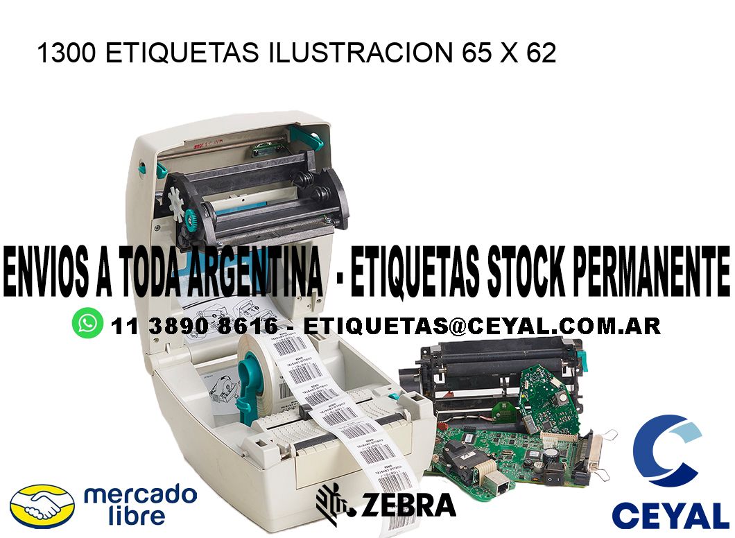 1300 ETIQUETAS ILUSTRACION 65 x 62