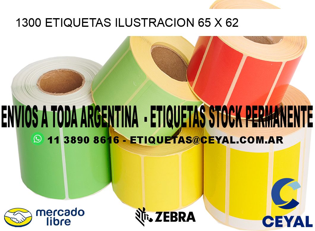 1300 ETIQUETAS ILUSTRACION 65 x 62