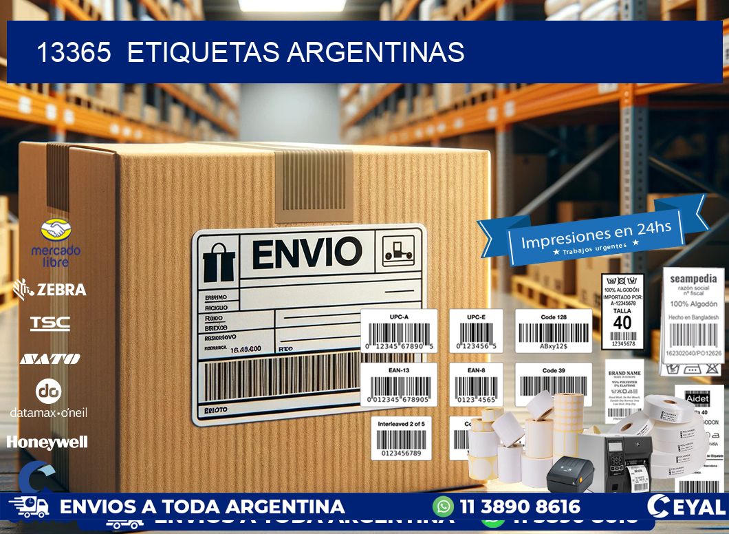13365  ETIQUETAS ARGENTINAS