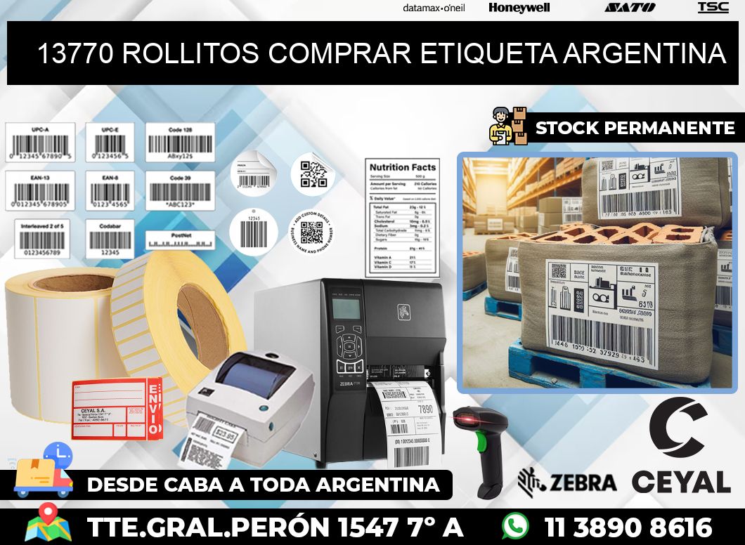 13770 ROLLITOS COMPRAR ETIQUETA ARGENTINA