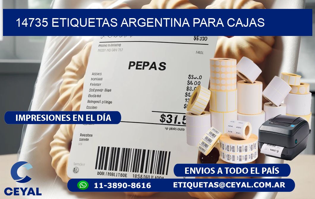 14735 ETIQUETAS ARGENTINA PARA CAJAS