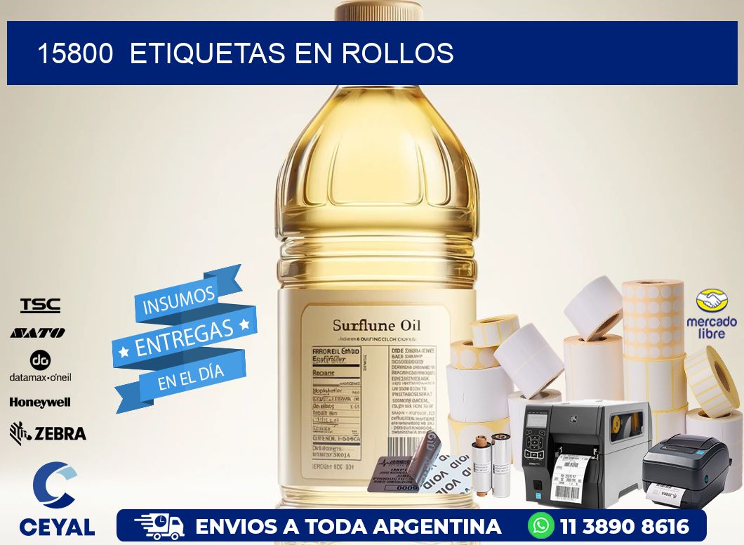 15800  ETIQUETAS EN ROLLOS