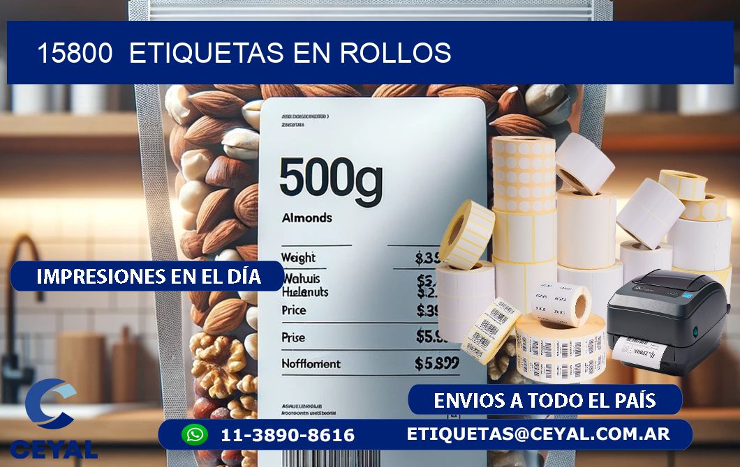 15800  ETIQUETAS EN ROLLOS