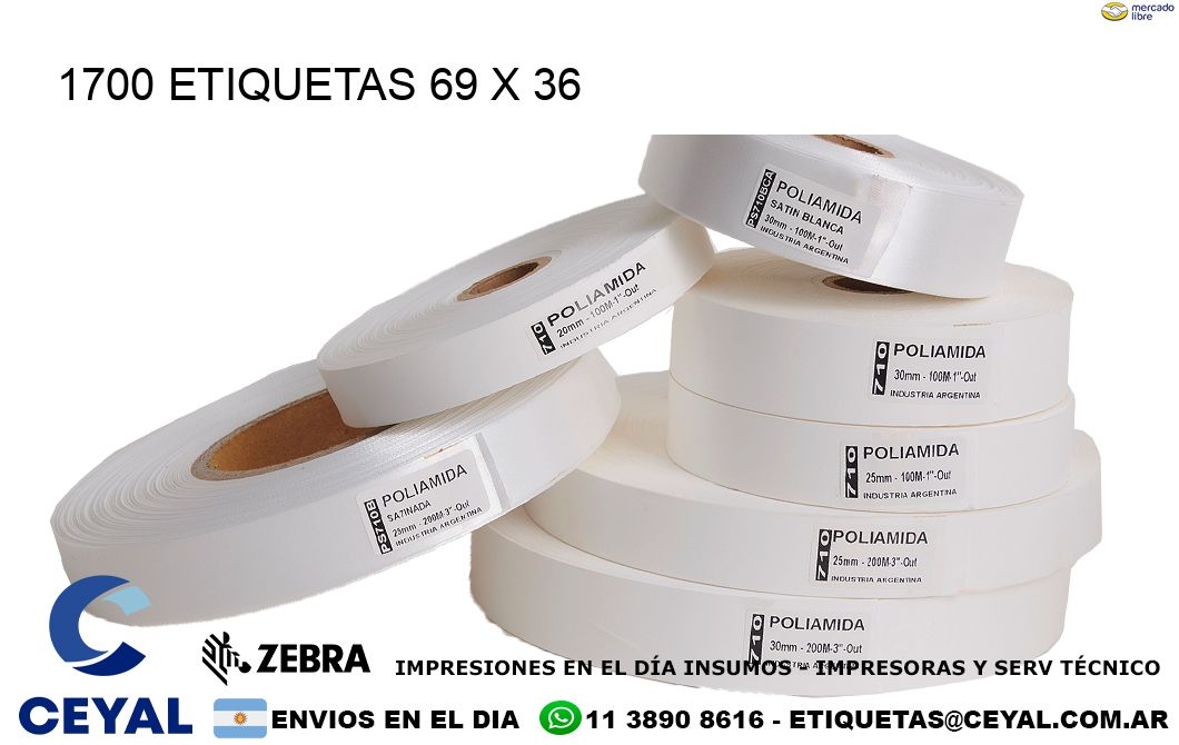 1700 ETIQUETAS 69 x 36