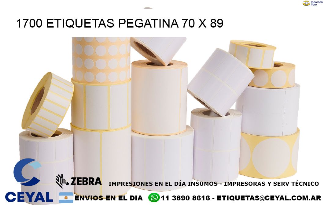 1700 ETIQUETAS PEGATINA 70 x 89