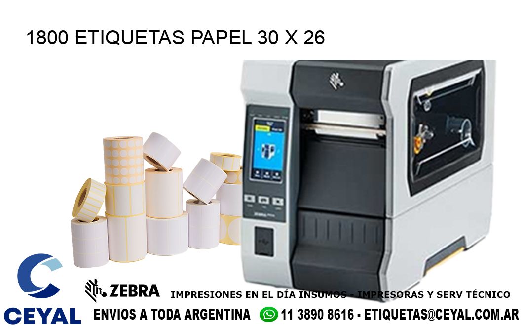 1800 ETIQUETAS PAPEL 30 x 26