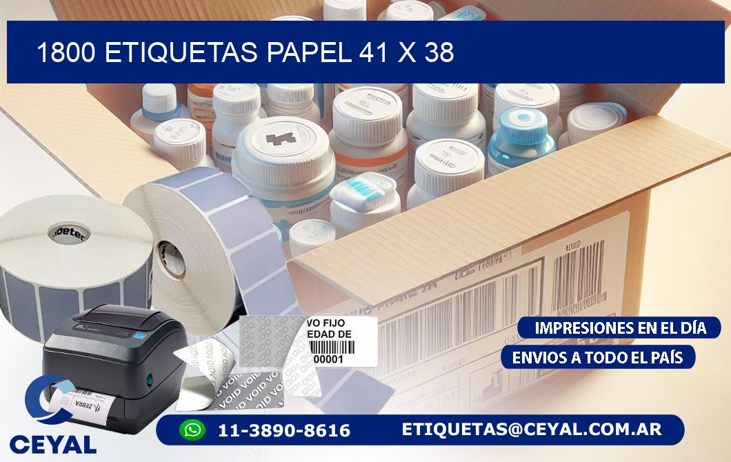 1800 ETIQUETAS PAPEL 41 x 38