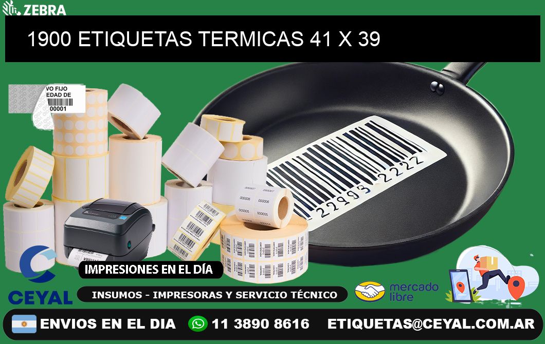 1900 ETIQUETAS TERMICAS 41 x 39