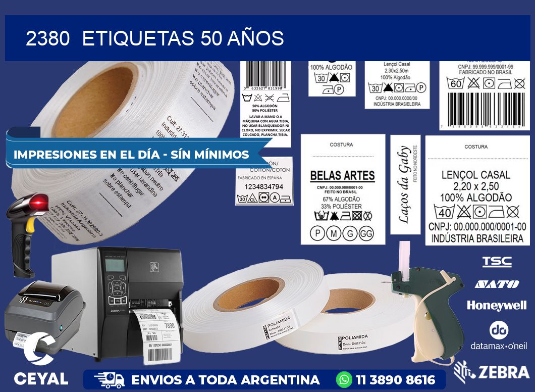2380  ETIQUETAS 50 AÑOS