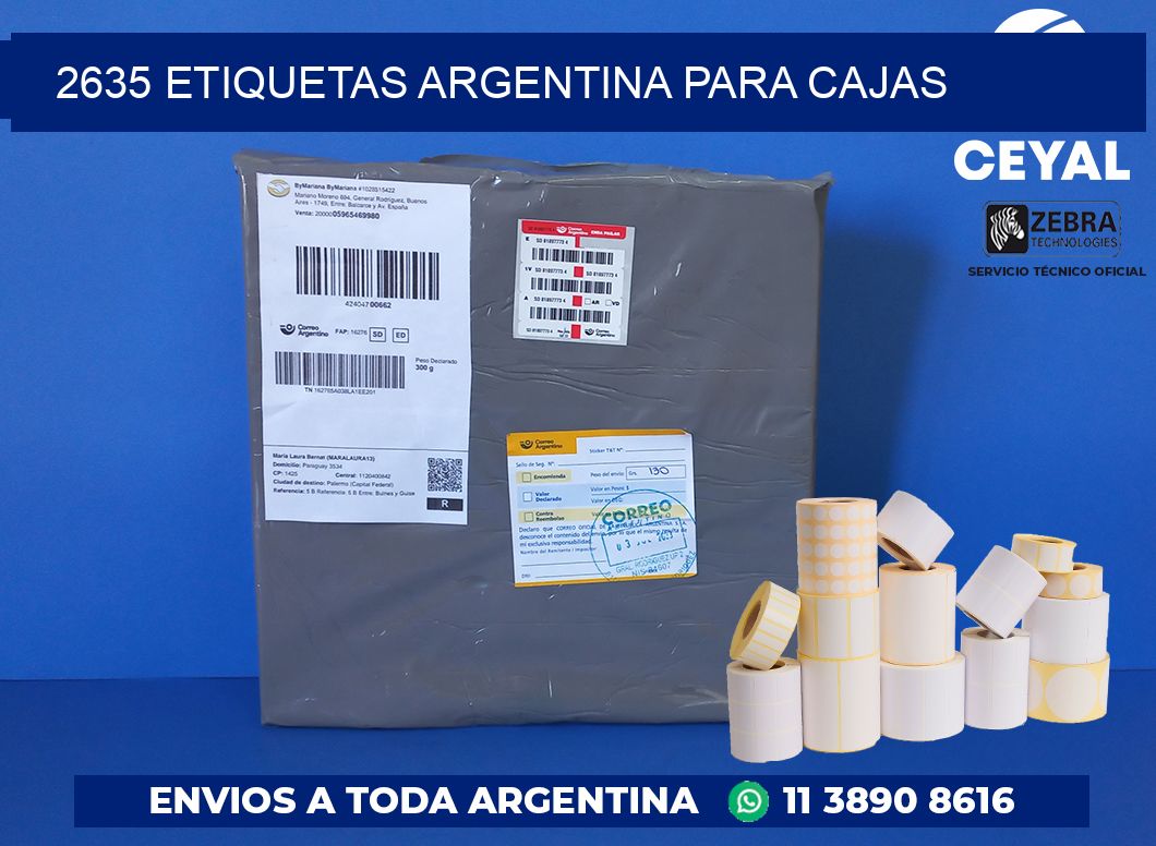 2635 ETIQUETAS ARGENTINA PARA CAJAS