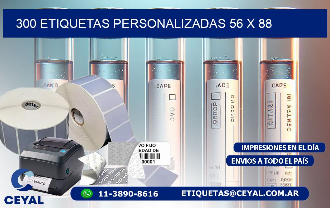 300 ETIQUETAS PERSONALIZADAS 56 x 88