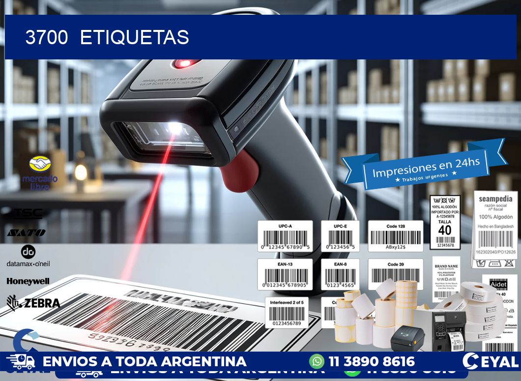 3700  ETIQUETAS