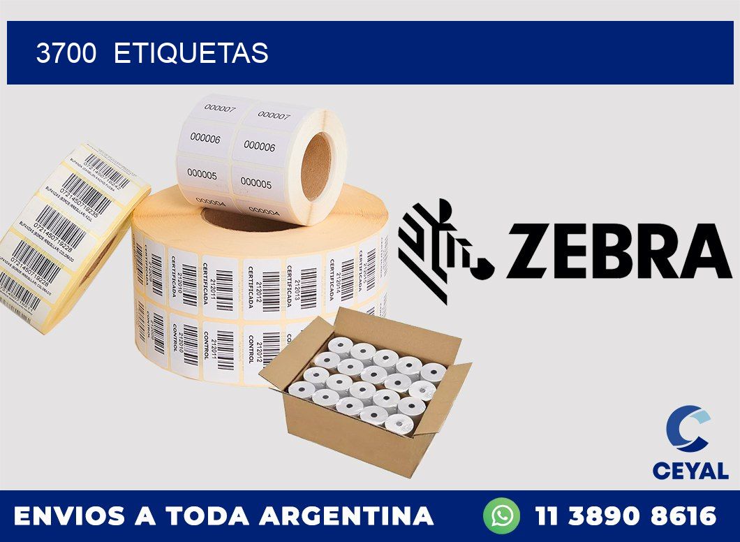 3700  ETIQUETAS