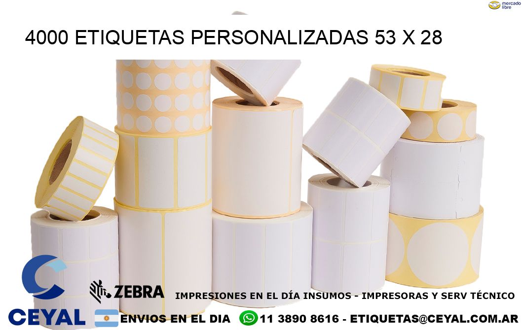 4000 ETIQUETAS PERSONALIZADAS 53 x 28