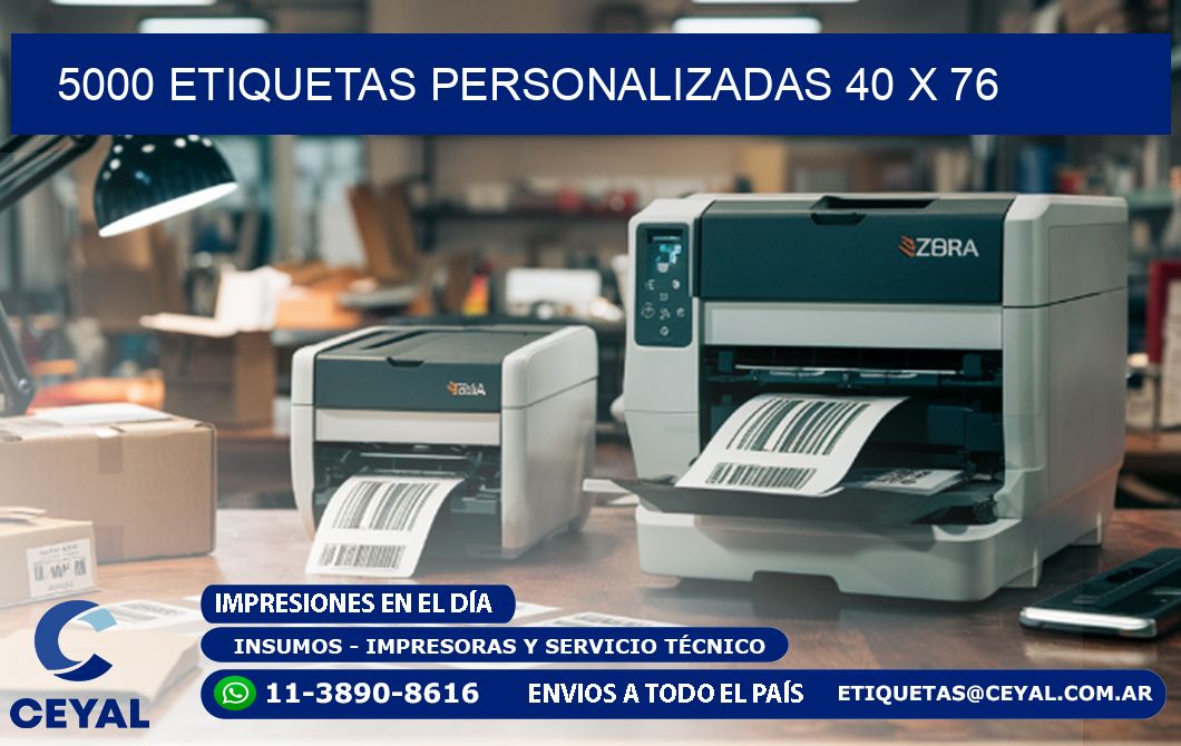 5000 ETIQUETAS PERSONALIZADAS 40 x 76