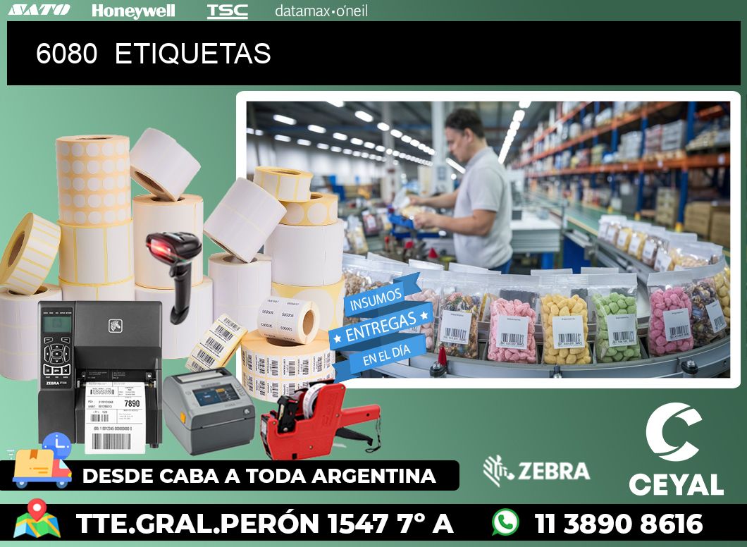 6080  ETIQUETAS