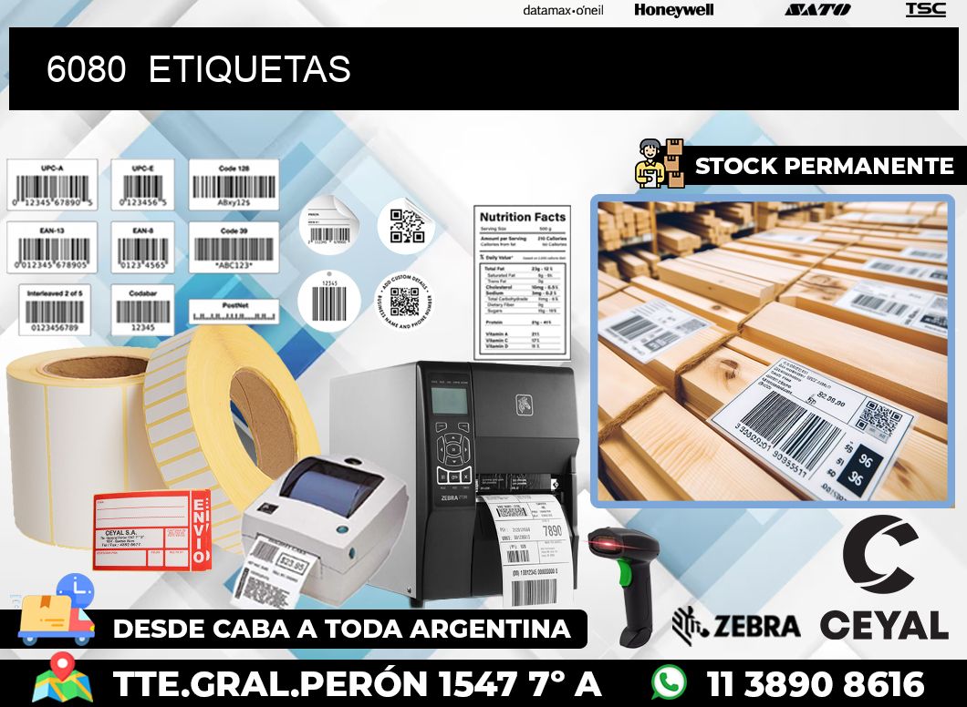 6080  ETIQUETAS