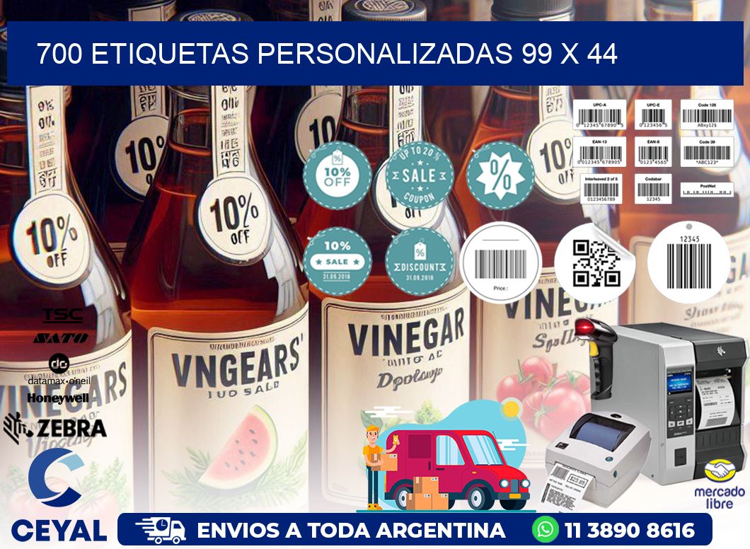 700 ETIQUETAS PERSONALIZADAS 99 x 44