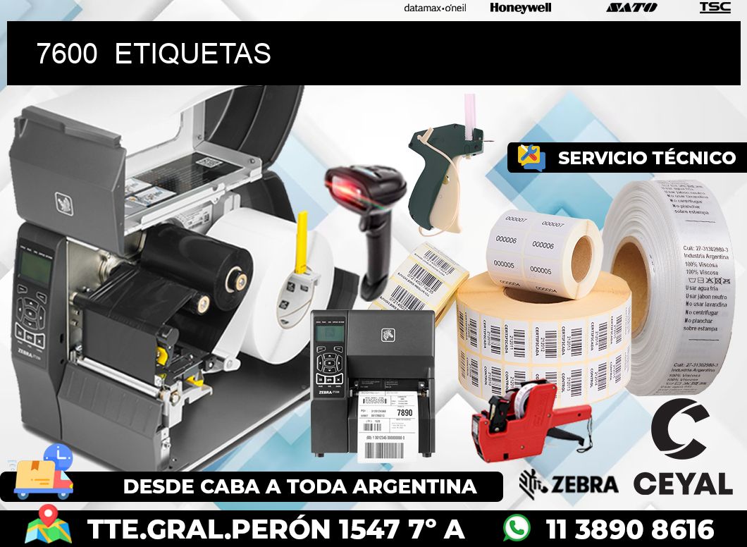 7600  ETIQUETAS