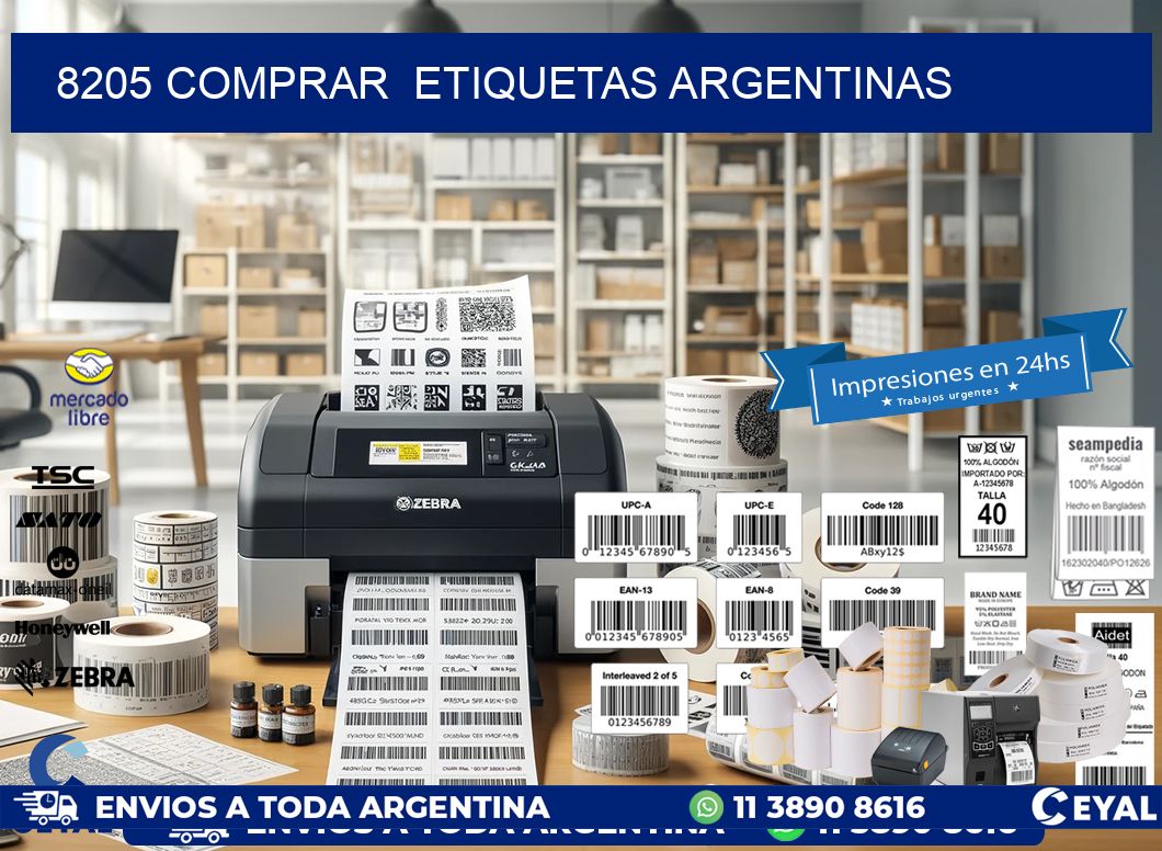 8205 COMPRAR  ETIQUETAS ARGENTINAS