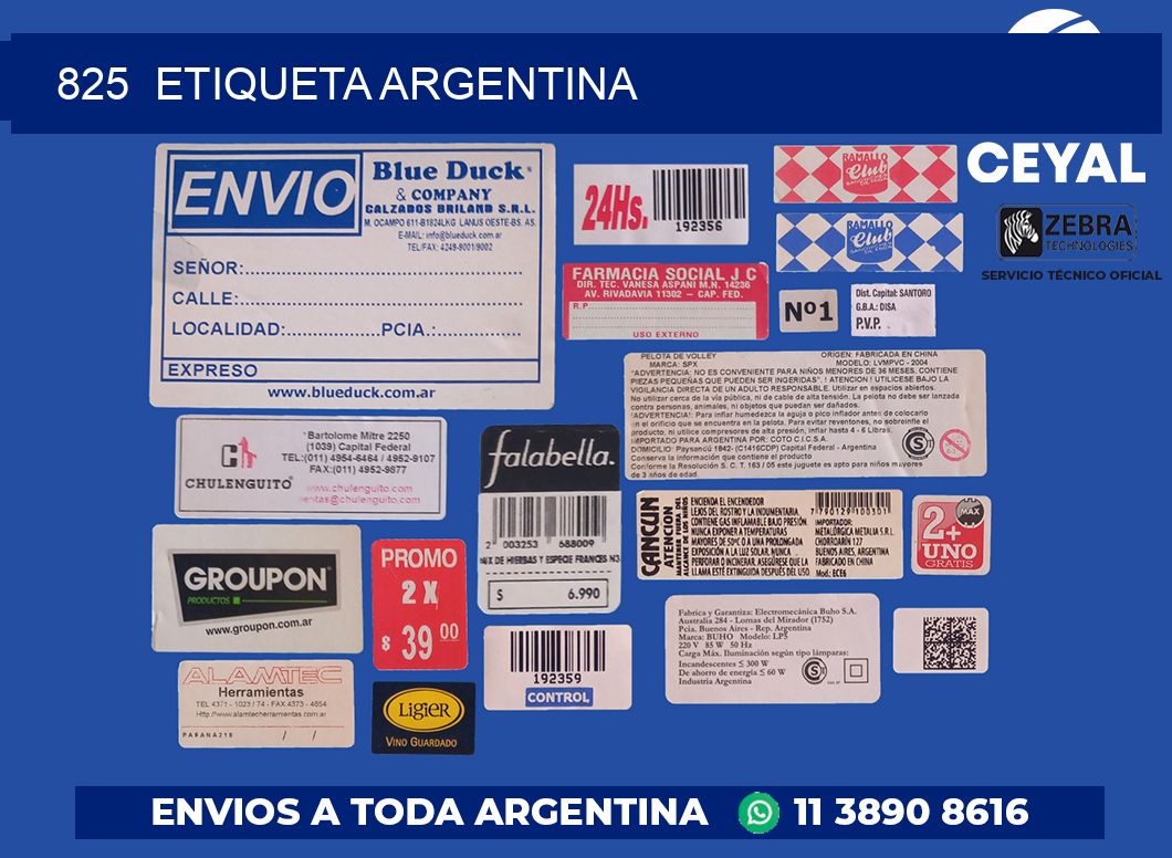 825  ETIQUETA ARGENTINA