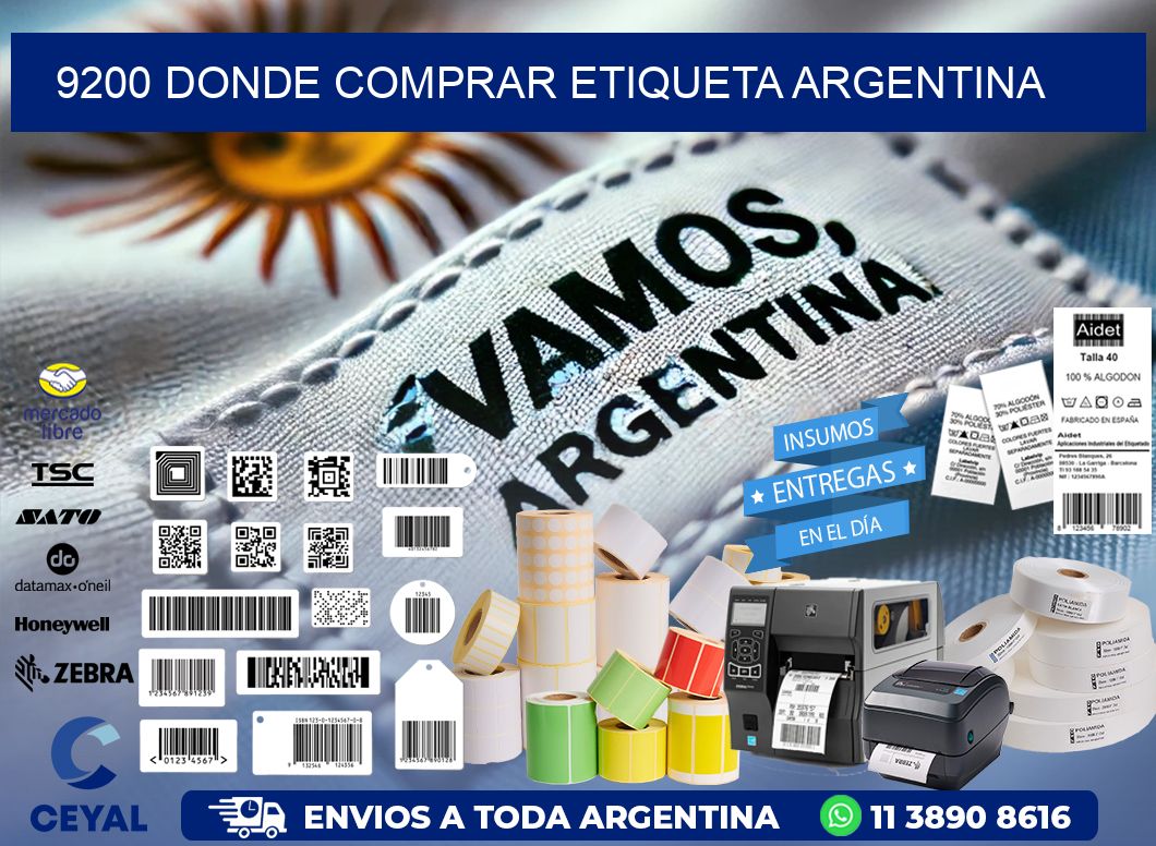 9200 DONDE COMPRAR ETIQUETA ARGENTINA