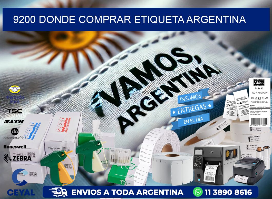 9200 DONDE COMPRAR ETIQUETA ARGENTINA
