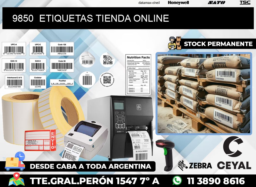 9850  ETIQUETAS TIENDA ONLINE