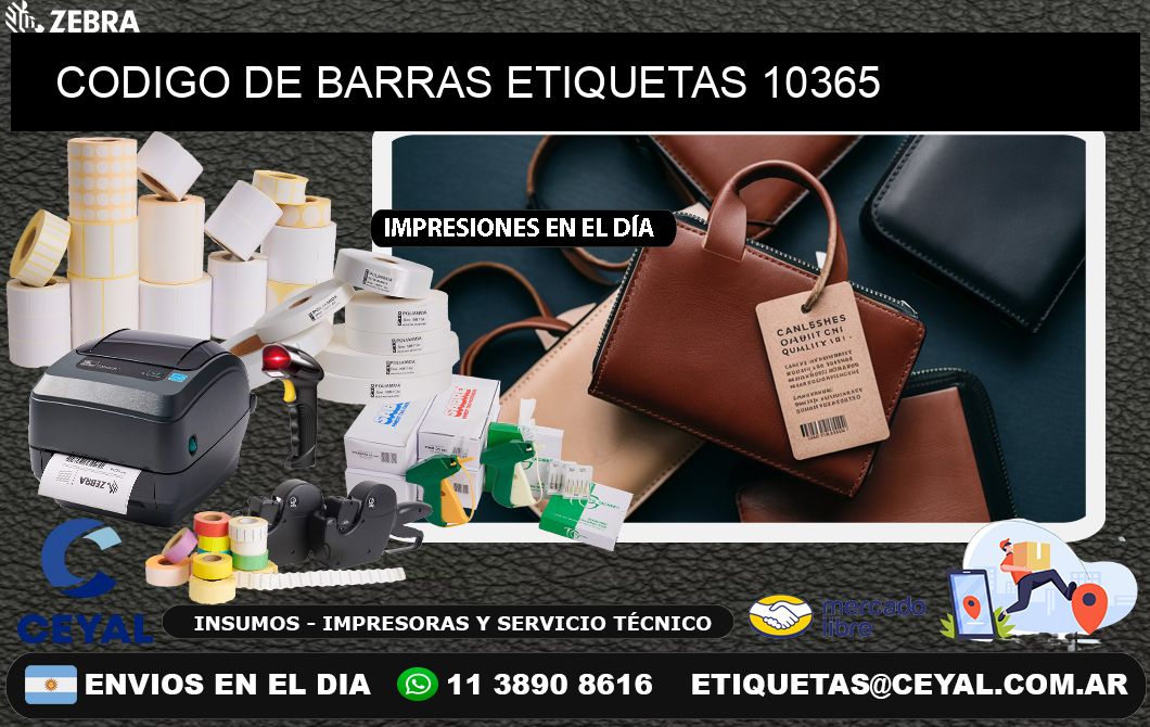 CODIGO DE BARRAS ETIQUETAS 10365
