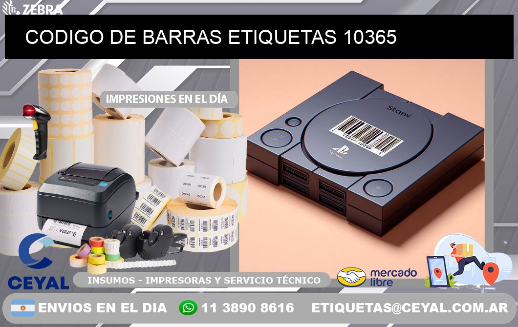 CODIGO DE BARRAS ETIQUETAS 10365