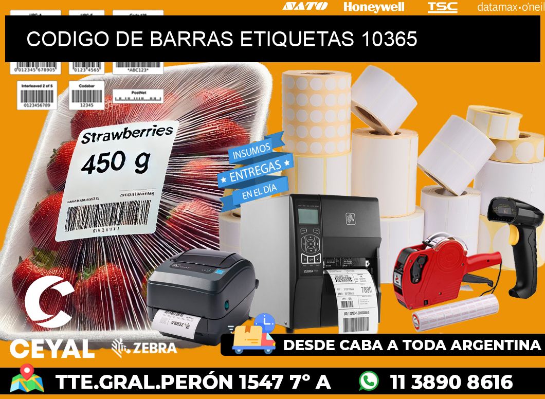 CODIGO DE BARRAS ETIQUETAS 10365