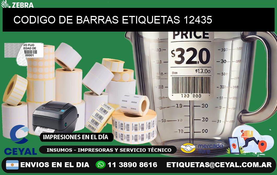 CODIGO DE BARRAS ETIQUETAS 12435