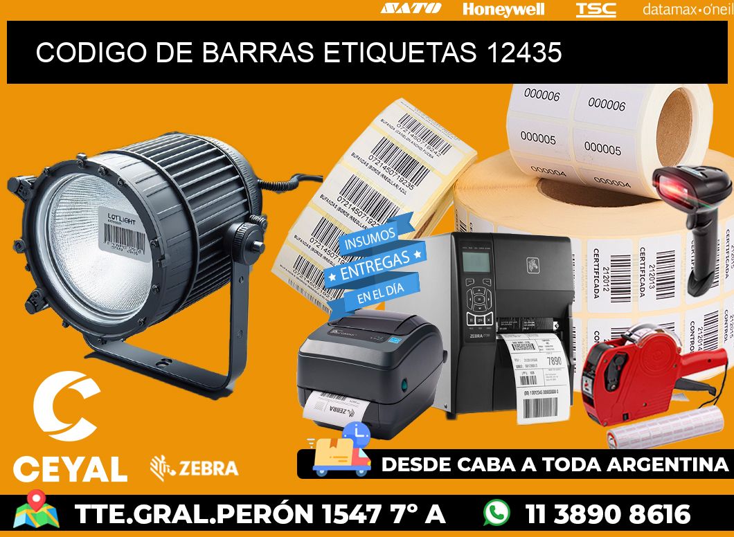 CODIGO DE BARRAS ETIQUETAS 12435