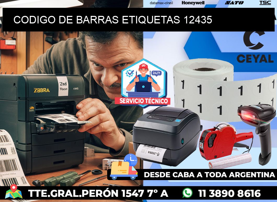 CODIGO DE BARRAS ETIQUETAS 12435