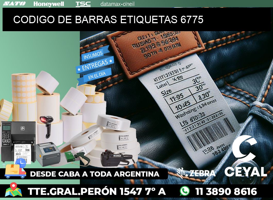 CODIGO DE BARRAS ETIQUETAS 6775