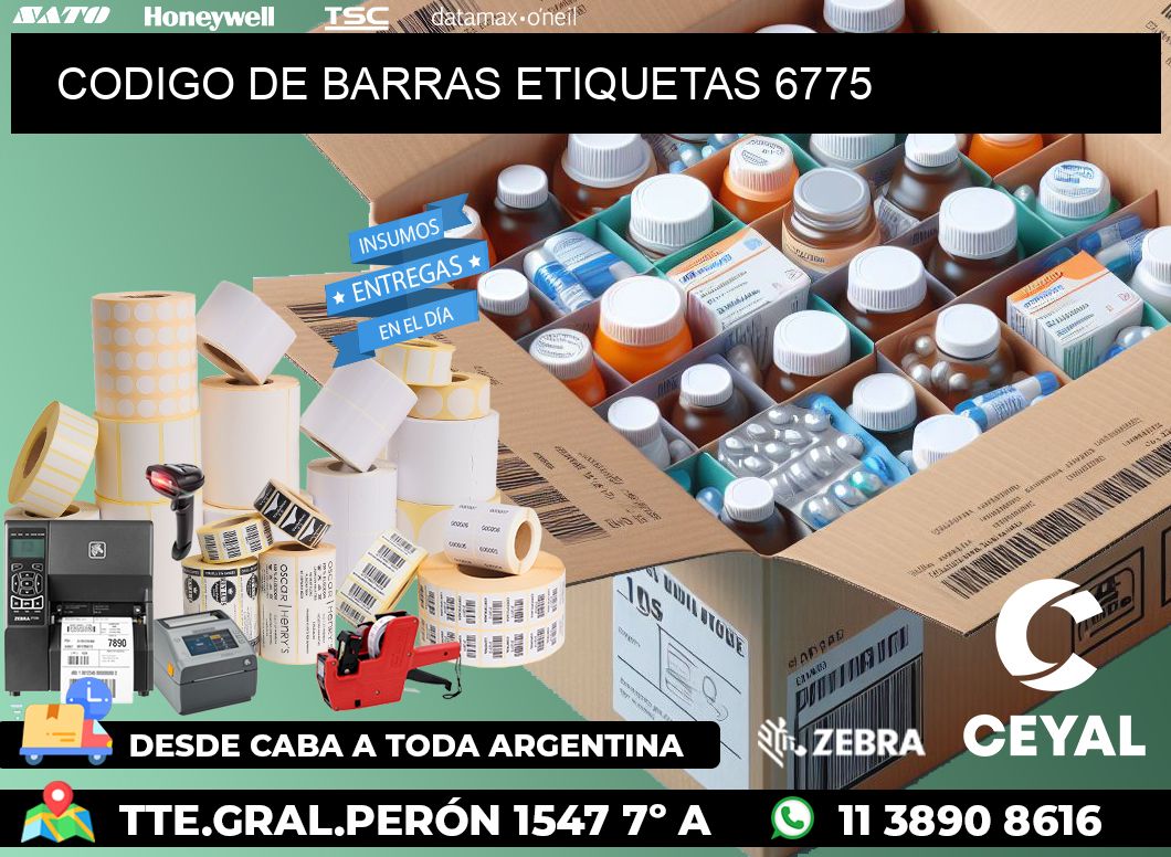 CODIGO DE BARRAS ETIQUETAS 6775