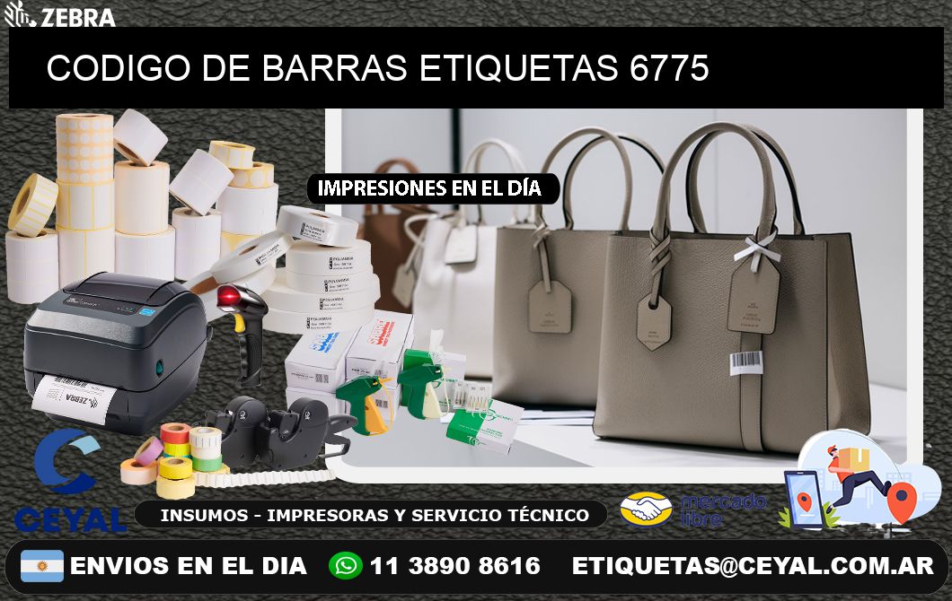 CODIGO DE BARRAS ETIQUETAS 6775