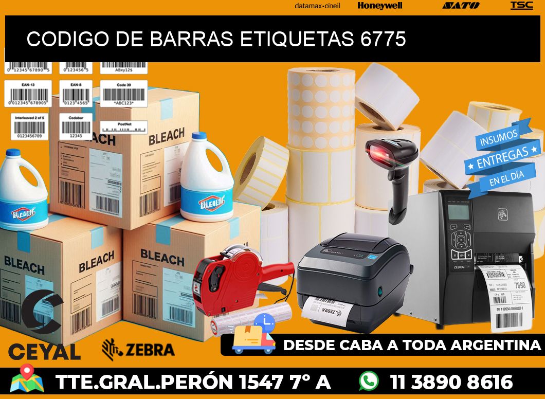 CODIGO DE BARRAS ETIQUETAS 6775