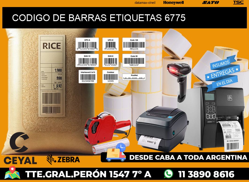 CODIGO DE BARRAS ETIQUETAS 6775