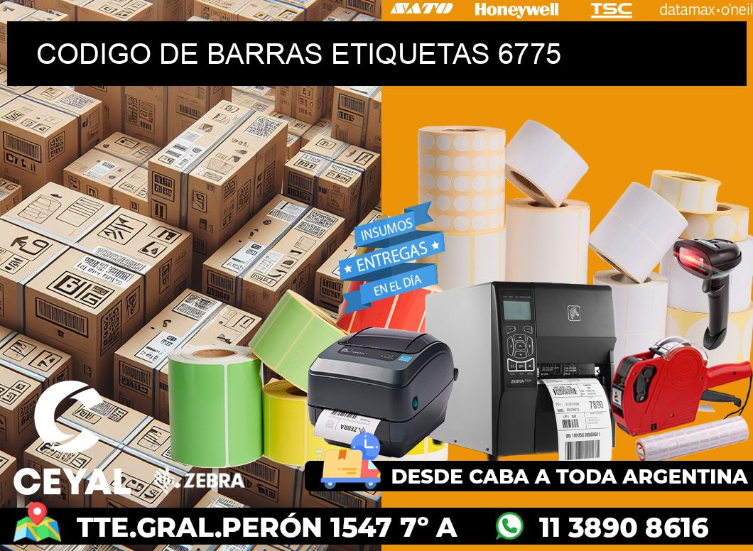 CODIGO DE BARRAS ETIQUETAS 6775
