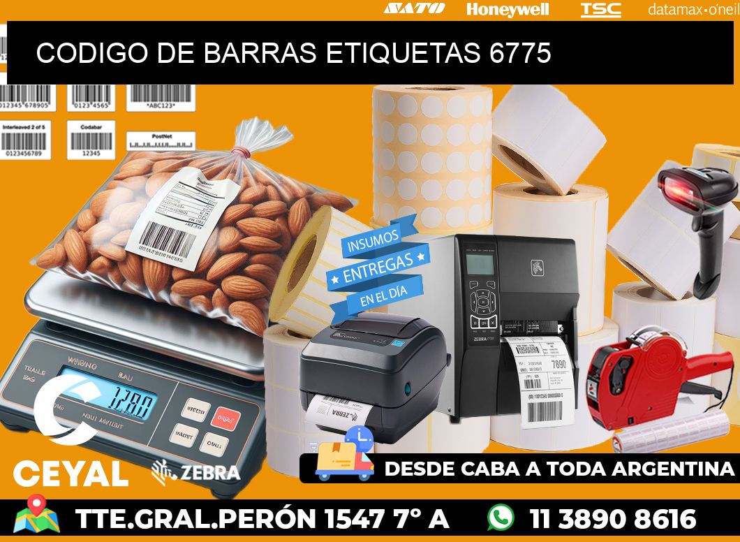 CODIGO DE BARRAS ETIQUETAS 6775